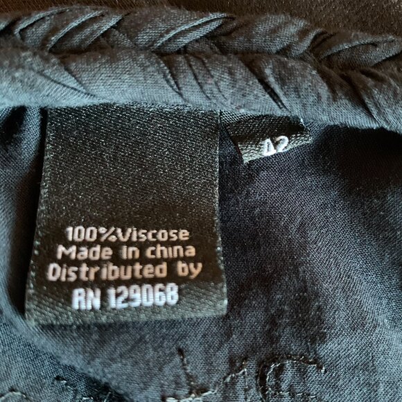 DESIGUAL - Black with pink green Floral prints + sequins - maxi dress size 42 - Picture 11 of 11